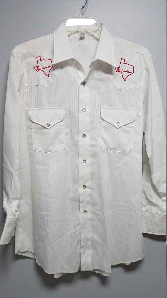 BUDWEISER VINTAGE WESTERN Shirt Texas Nev