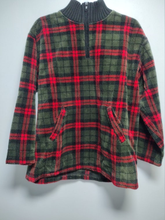 Quarter zip online flannel pullover