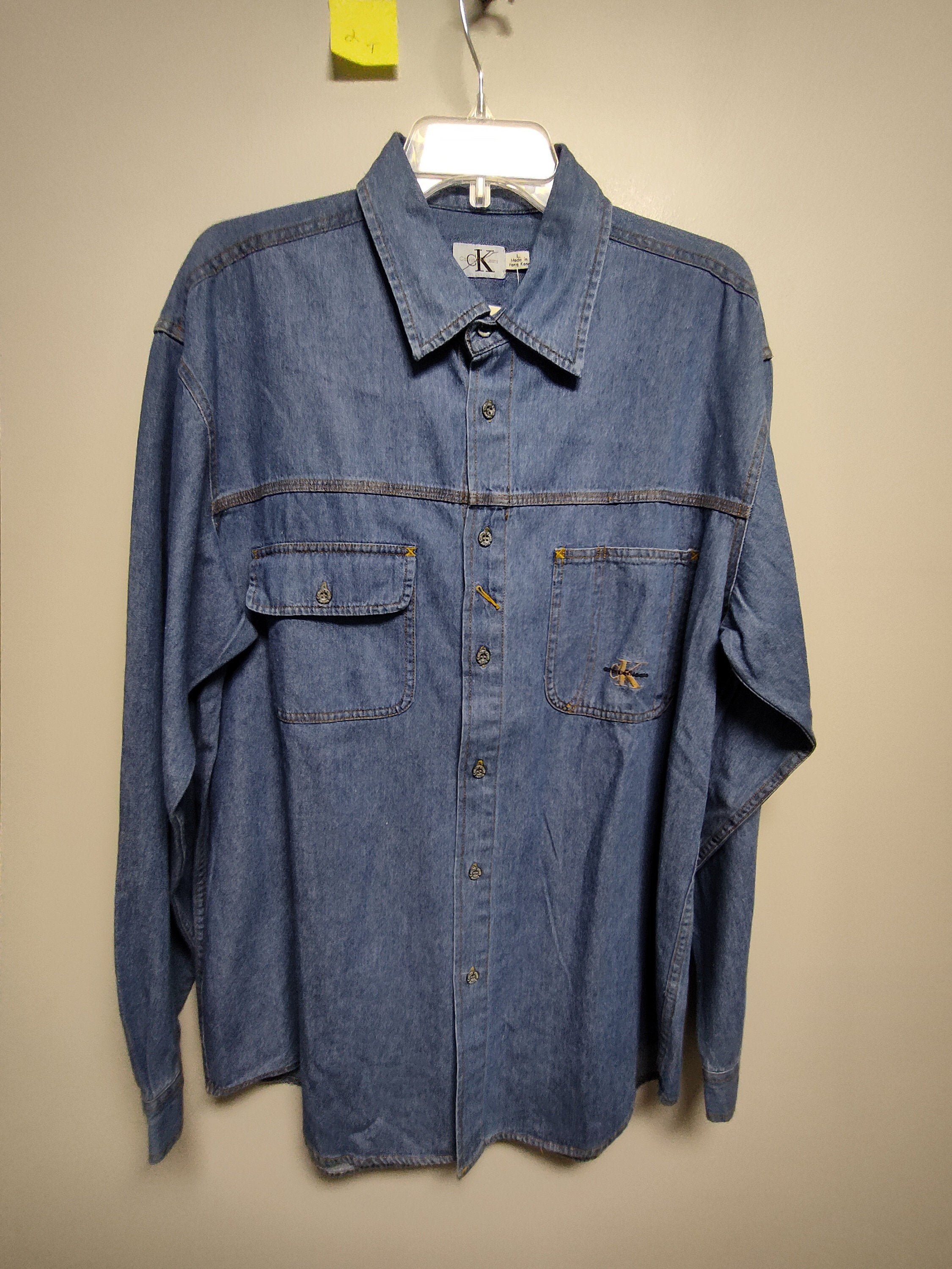 Vintage Mens Jean Shirt by CALVIN KLEIN 