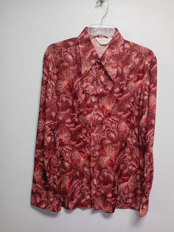 Vintage 80's Mens Long Sleeve Shirt by MATCHABLES… - image 1