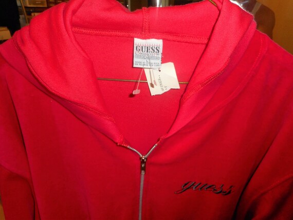 Extremely Awesome GUESS HOODED SWEATSHIRT   80's … - image 2