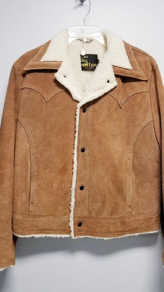 Extremely Nice Vintage Western Leather Coat  60's… - image 7