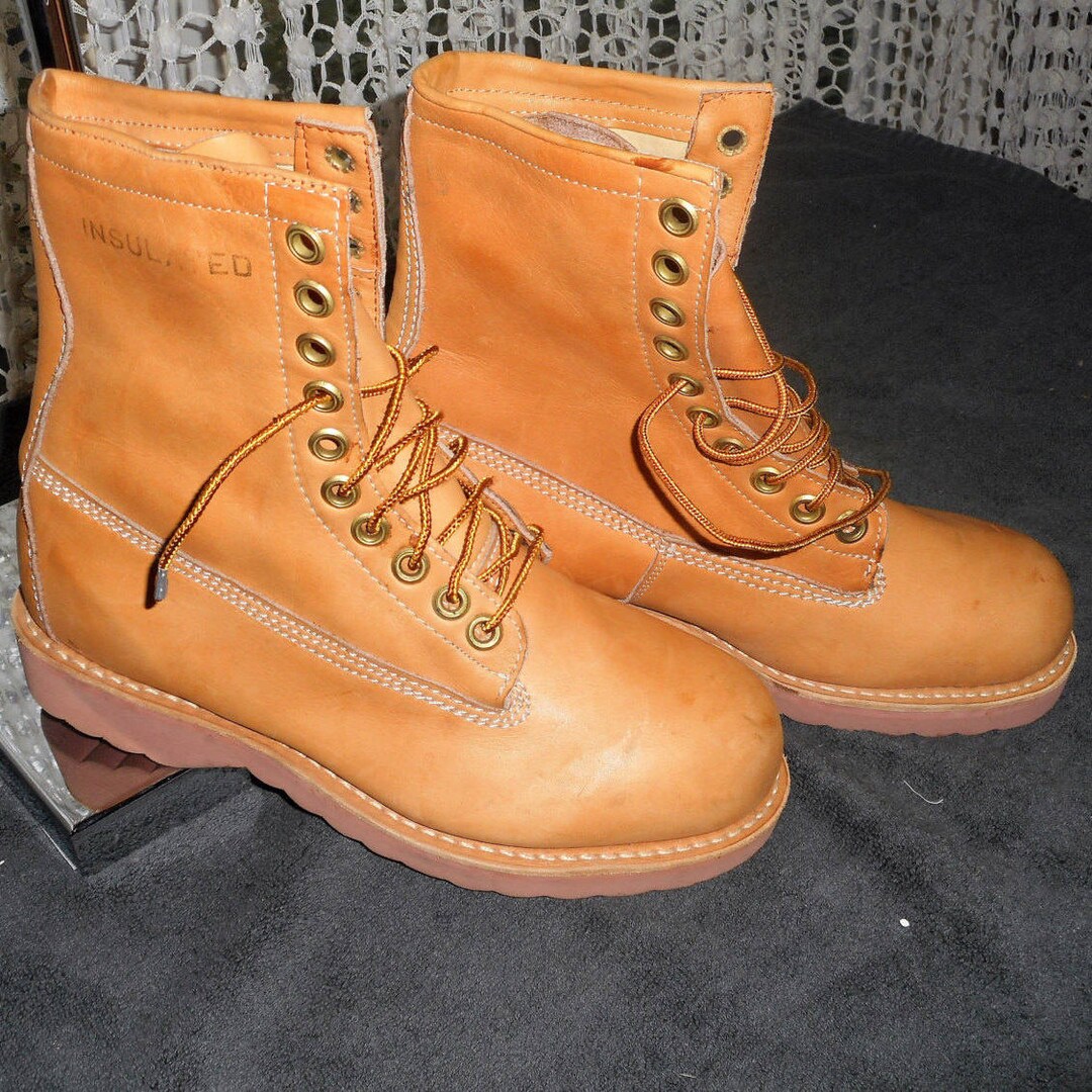 Vintage Work Boots 80's LEATHER Work Boots by ASPEN, Never Worn Etsy