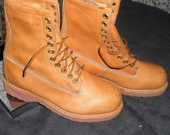 Vintage Work Boots  80's    LEATHER Work Boots    by ASPEN,    never worn
