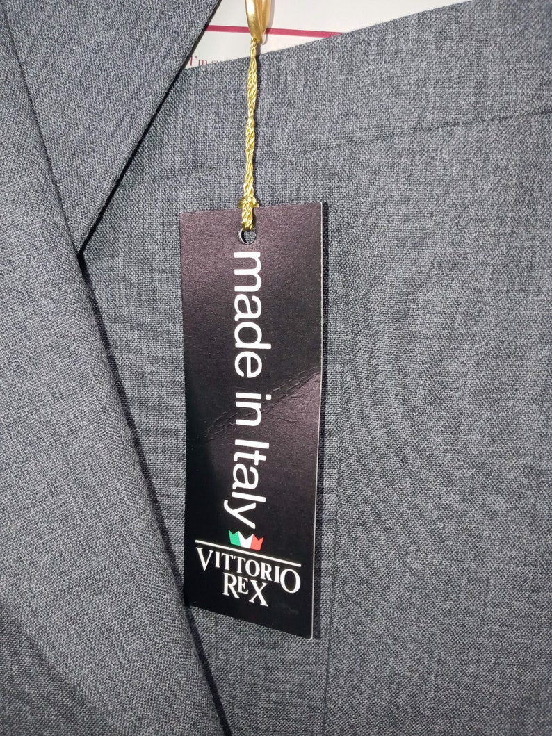 Vintage Suit by VITORIO REX made in Italy tags on never worn