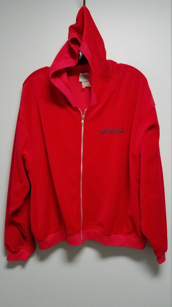 Extremely Awesome GUESS HOODED SWEATSHIRT   80's … - image 6