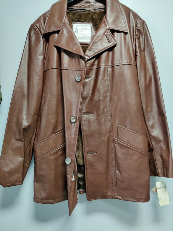 Awesome Classic Vintage Men's Leather/Fur Coat By 