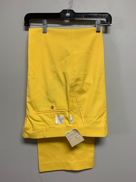 Vintage 1970's Bright Yellow "Caddyshack" Slacks - image 1