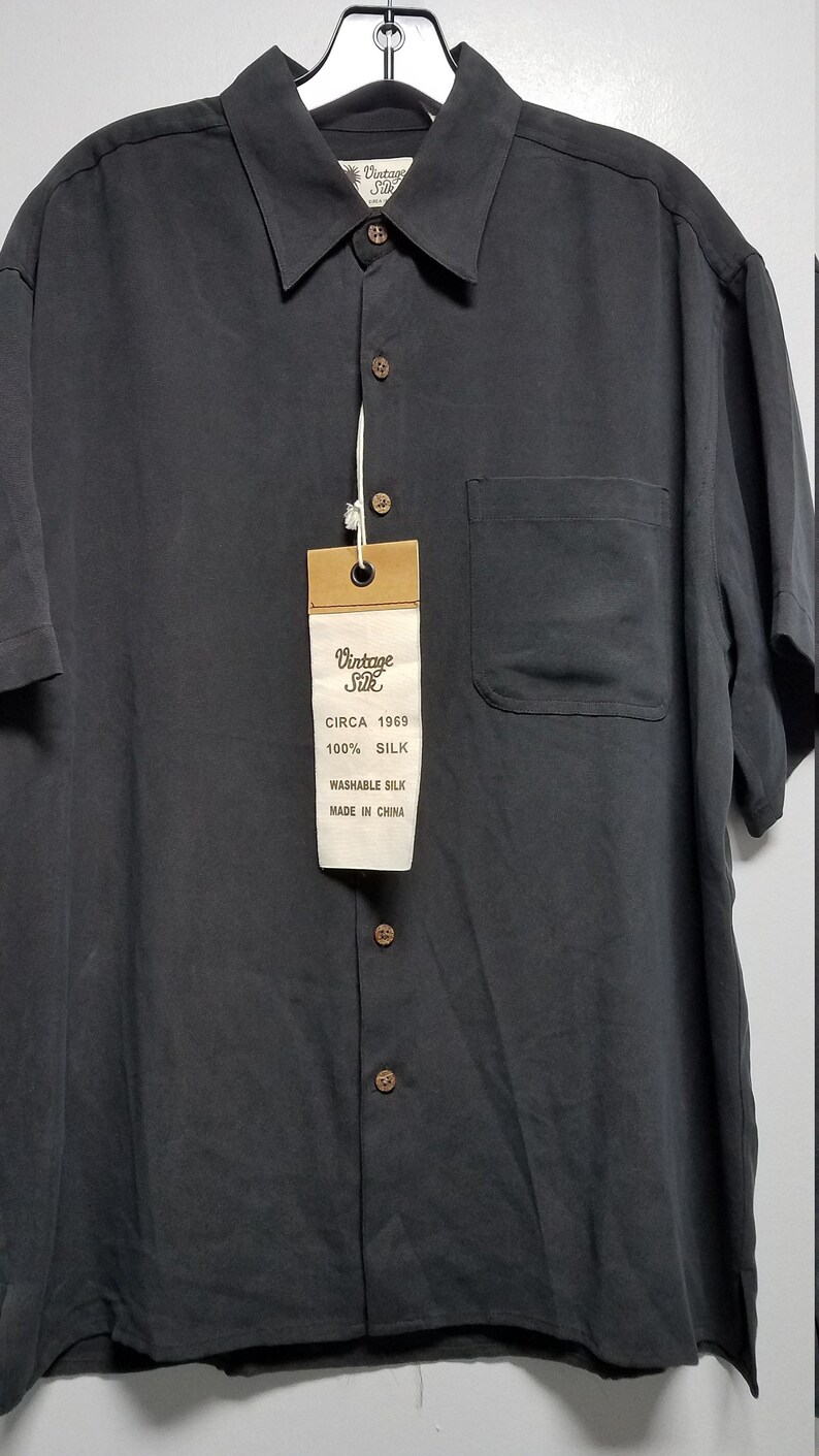 Vintage Silk Shirt Men's By Brand VINTAGE SILK Never | Etsy