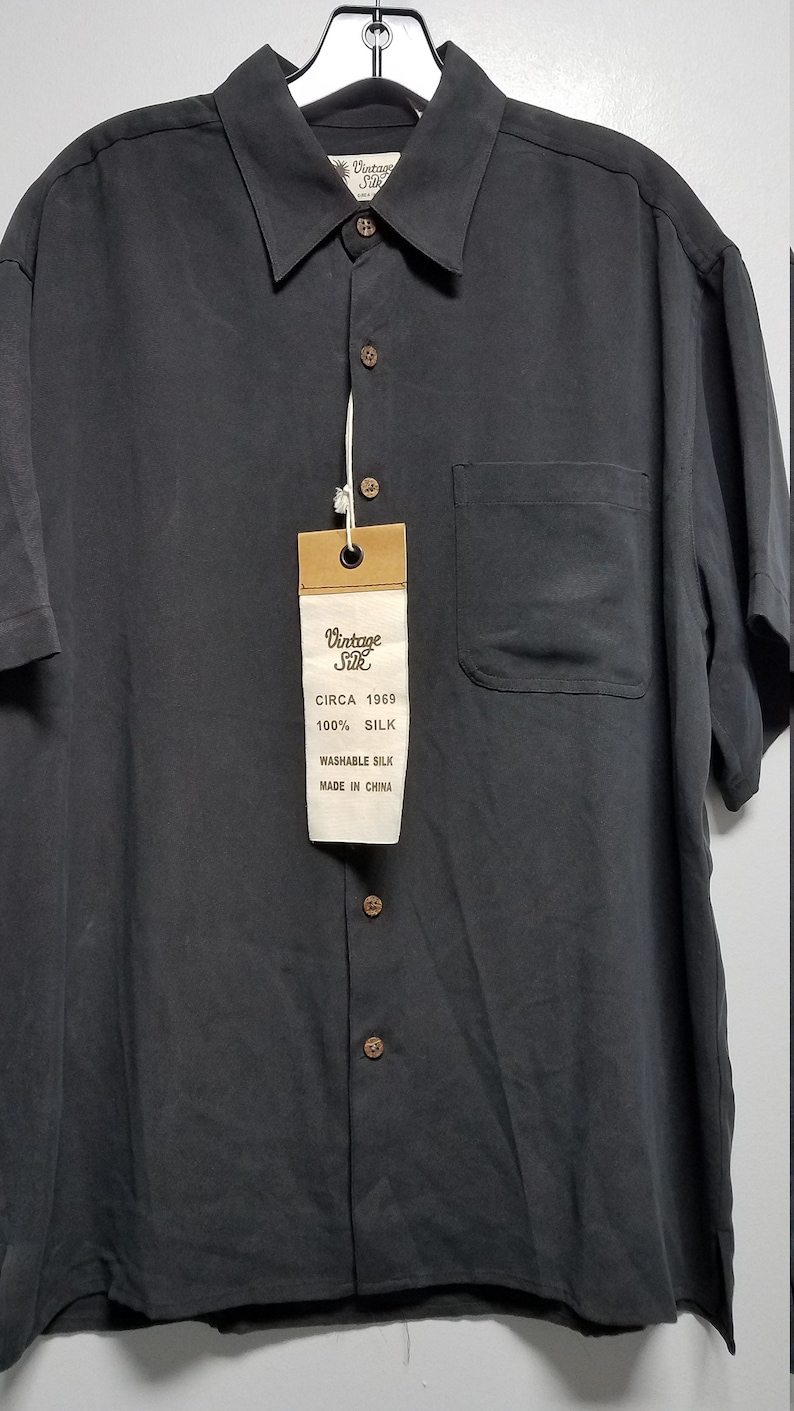 Vintage Silk Shirt Men's By Brand VINTAGE SILK Never Etsy