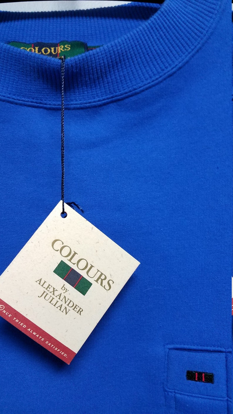 COLORS ALEXANDER JULIAN Vintage Sweatshirt 90/'s Never Worn Still With Tags On