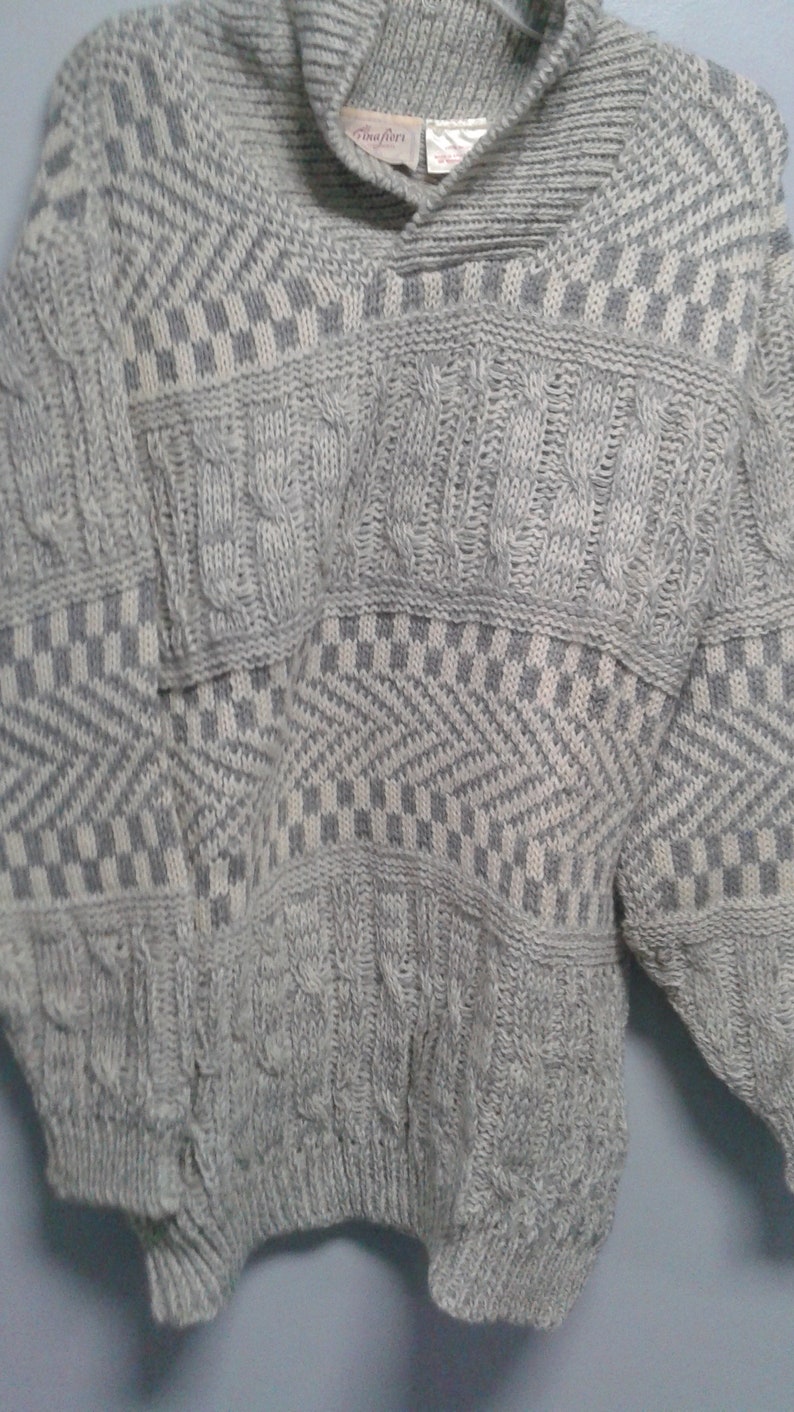 Vintage sweater Early 90's late 80's By Ginafiori 100% wool never worn Made in Great Britian. image 5