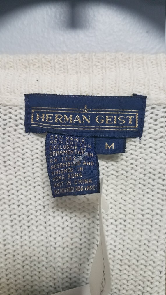 Vintage Womans Xmas Sweater By HERMAN GEIST Very … - image 4