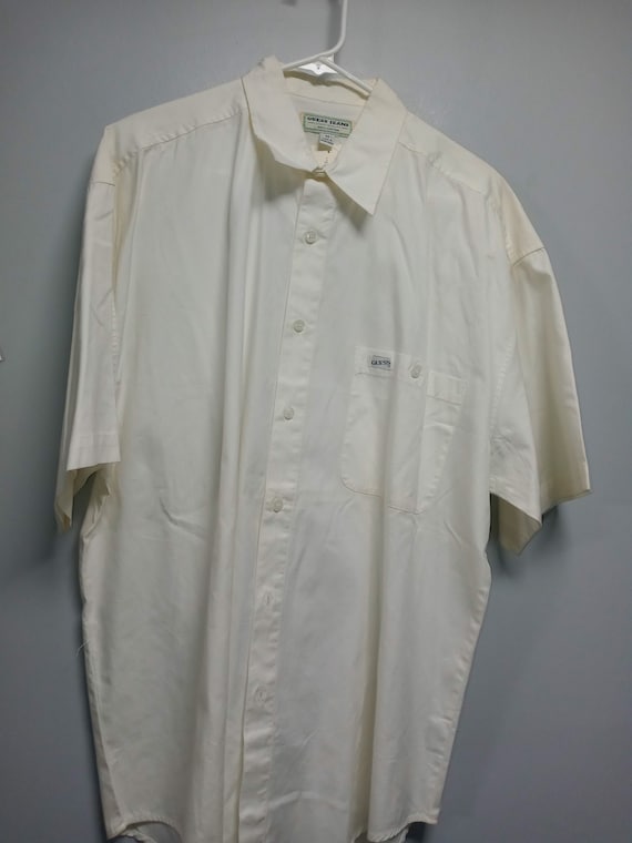 Vintage Mens Short Sleeve Shirt by GUESS JEANS 10… - image 1