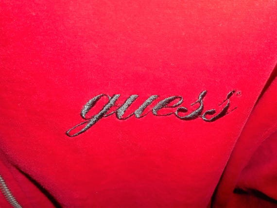 Extremely Awesome GUESS HOODED SWEATSHIRT   80's … - image 4