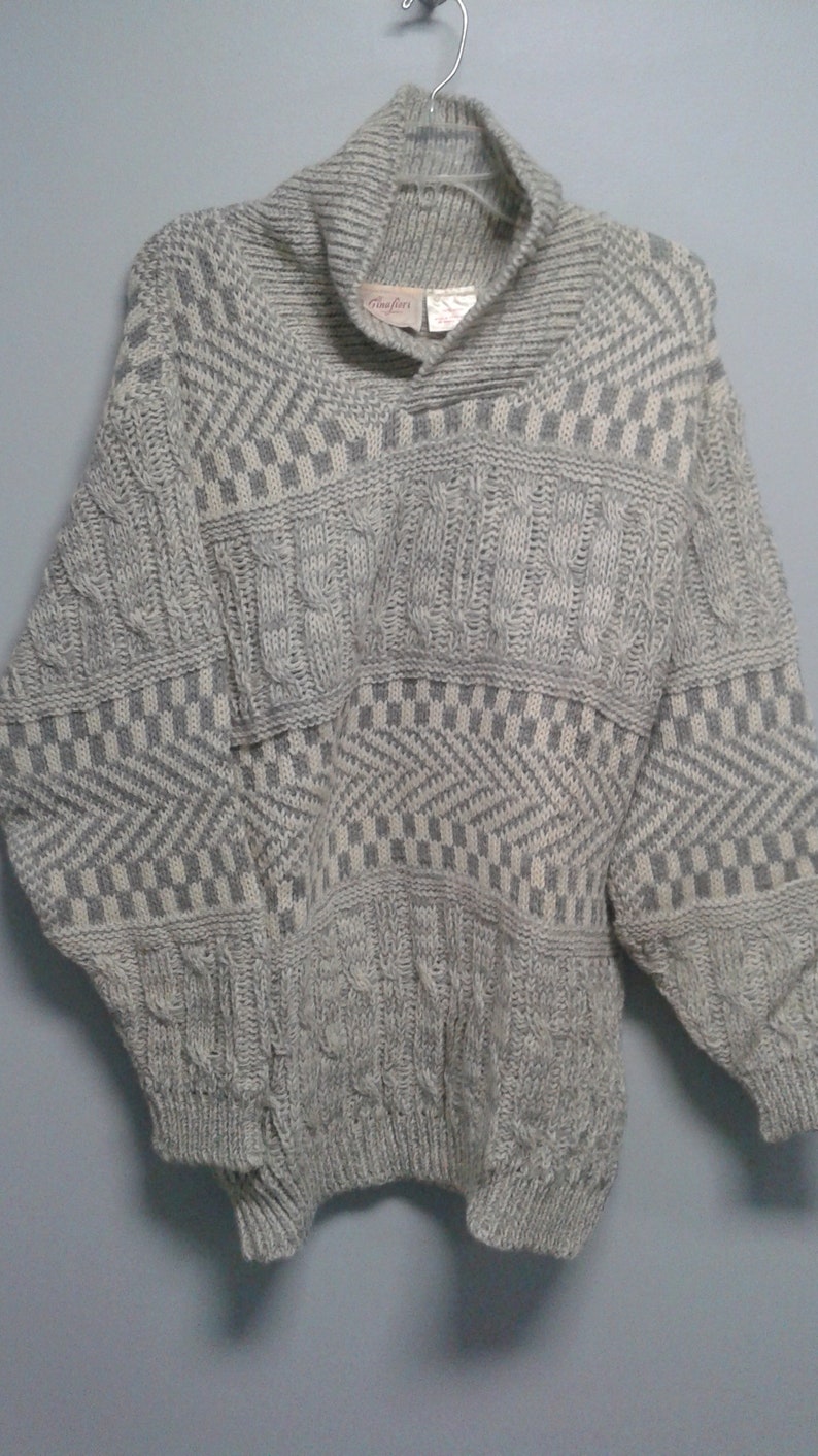 Vintage sweater Early 90's late 80's By Ginafiori 100% wool never worn Made in Great Britian. image 1