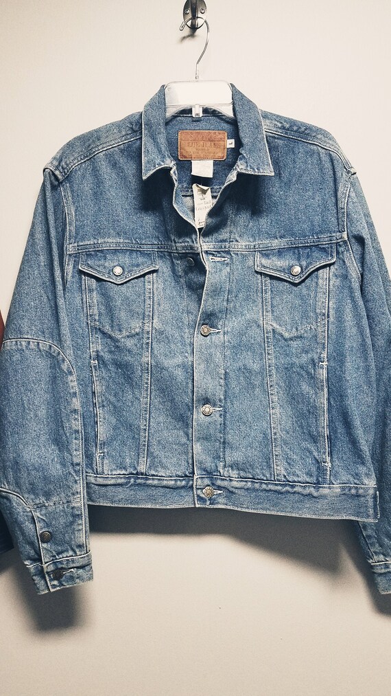 Vintage Blue Jean Jacket 80;'s Size Large by Calvin Klein Never Worn, Still with Tags on It