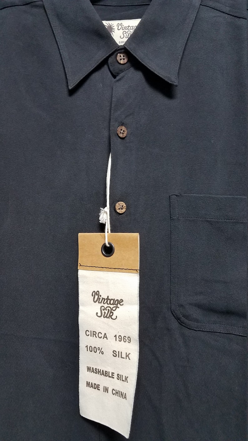 Vintage Silk Shirt Men's By Brand VINTAGE SILK Never Etsy