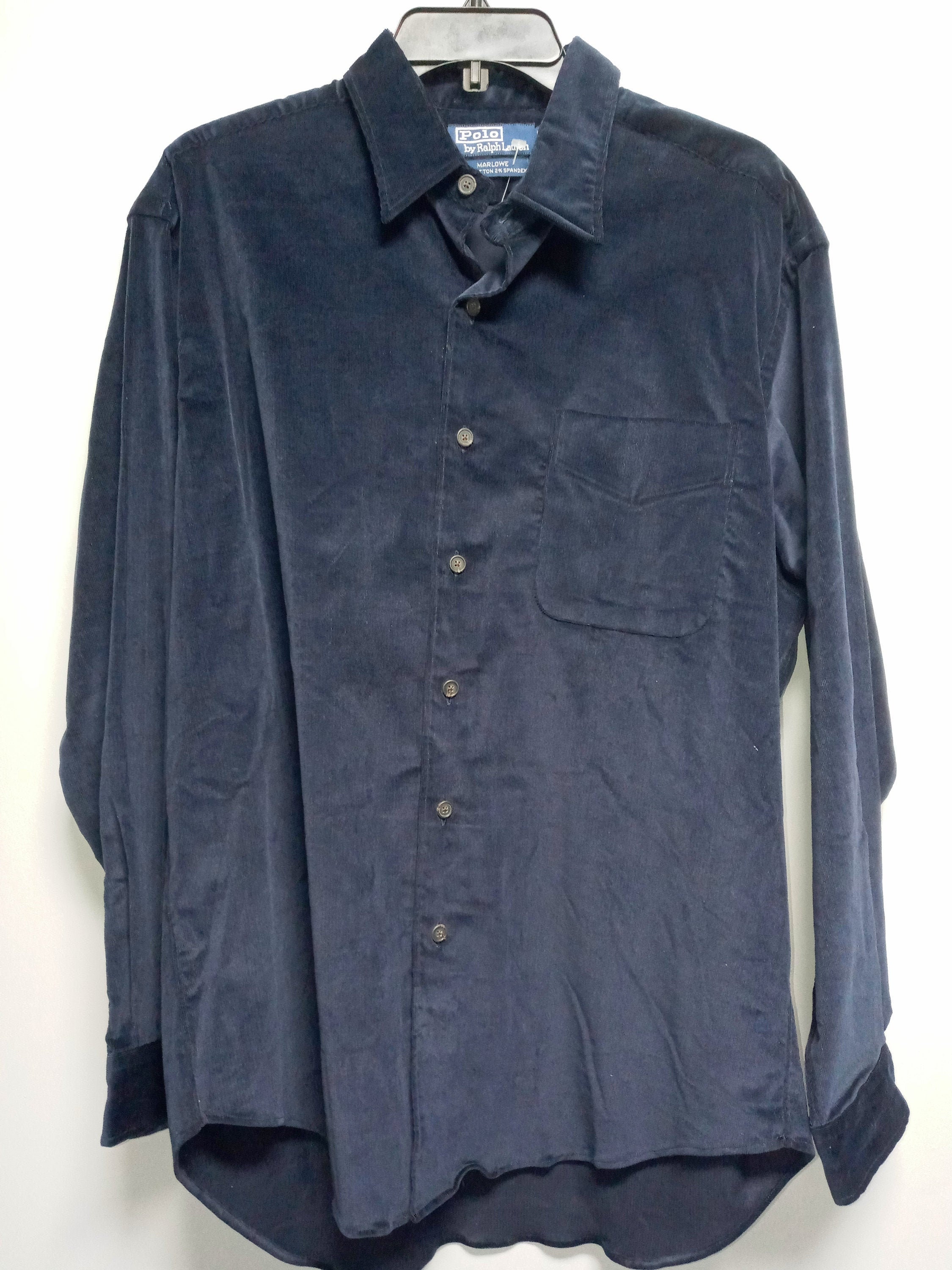Vintage Mens Long Sleeve Shirt by POLO Ralph Lauren 98% Cotton - Etsy