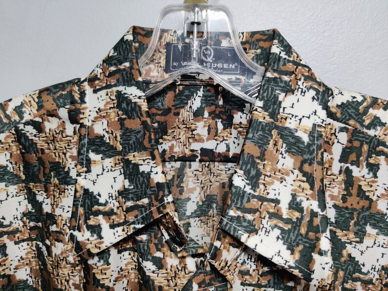 Vintage Mens Long Sleeve Shirt by VAN HUESEN 60s Tags on Never Worn - Etsy