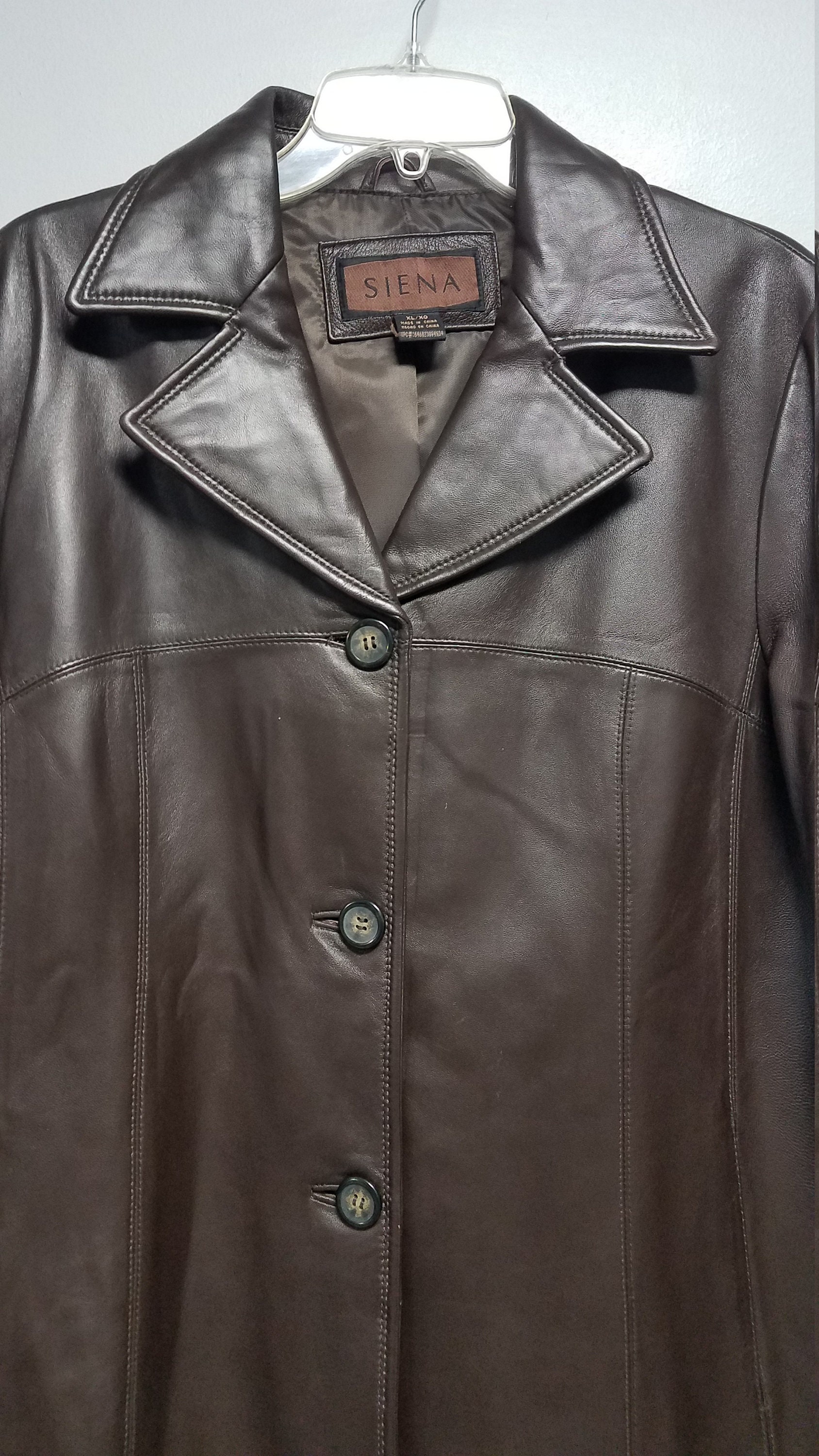 Women's Vintage. Leather Coat 70's 80's. Never - Etsy