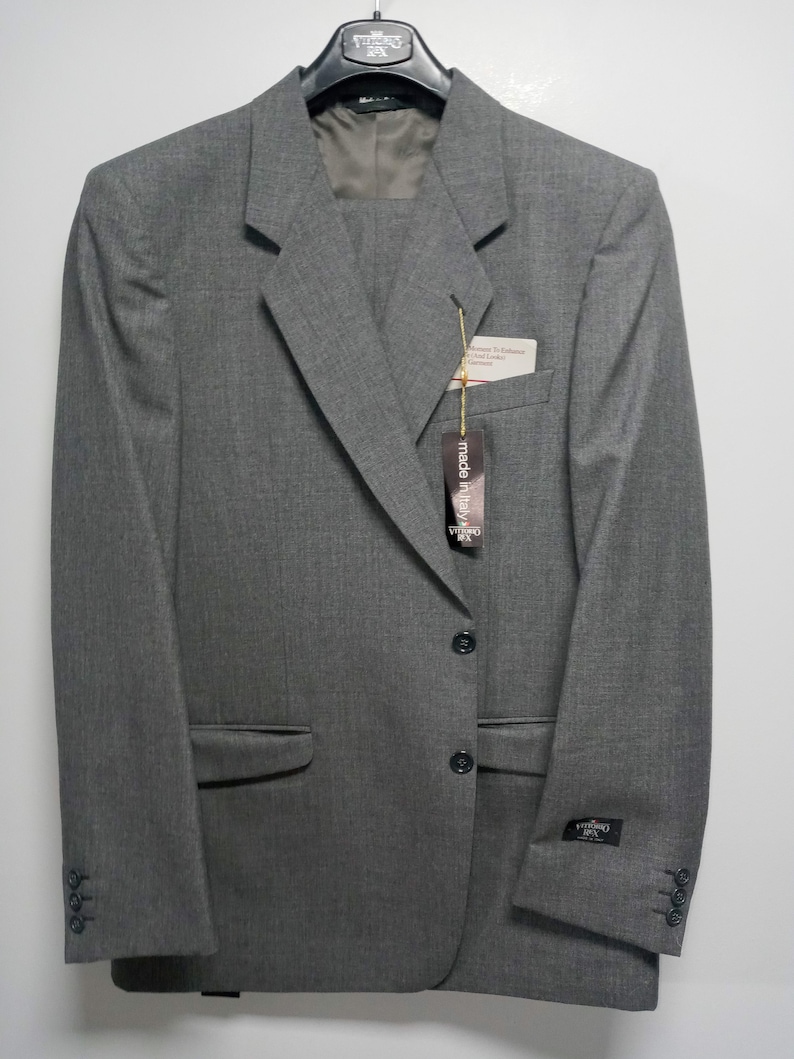Vintage Suit by VITORIO REX made in Italy tags on never worn