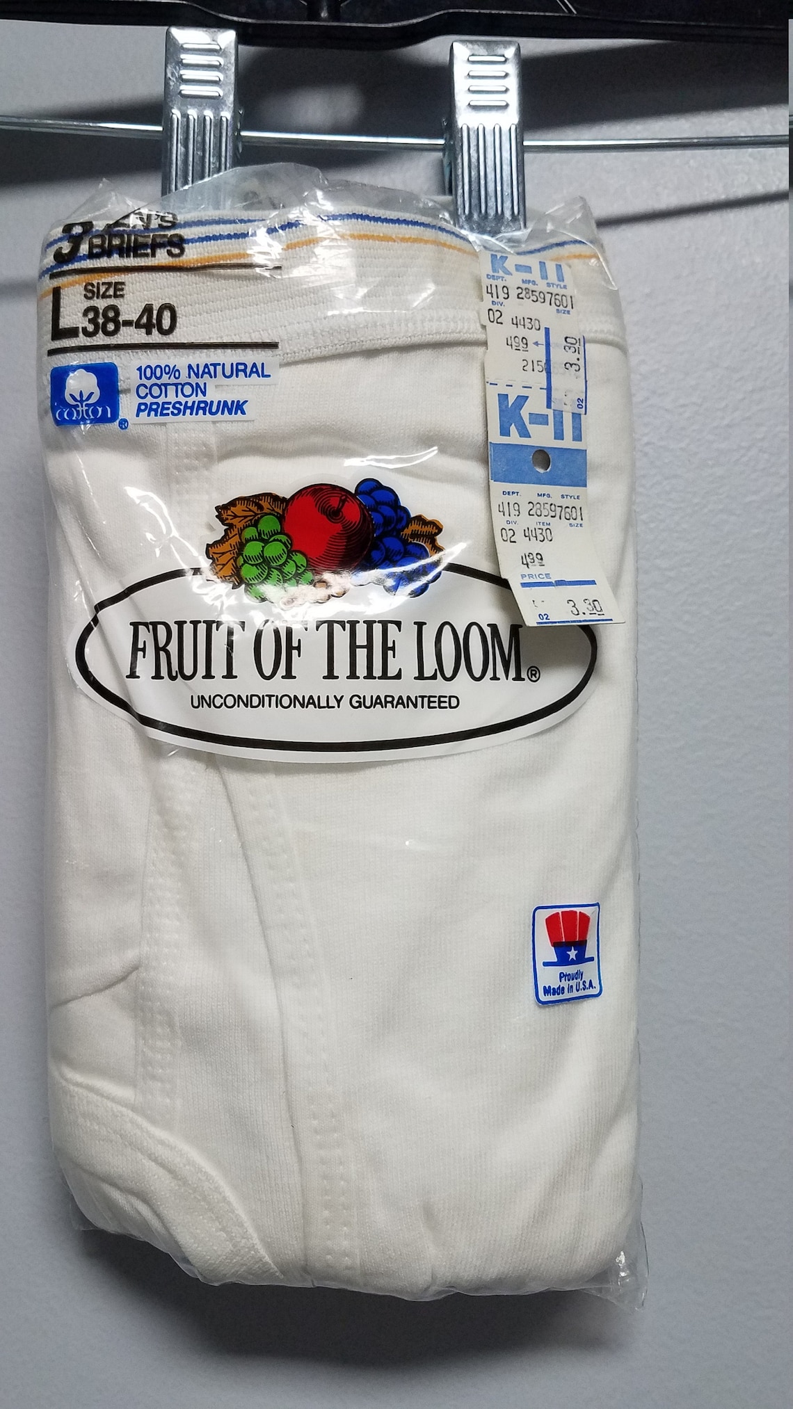 FRUIT of THE LOOM Vintage Briefs 1986 3 Pack Still in Original | Etsy