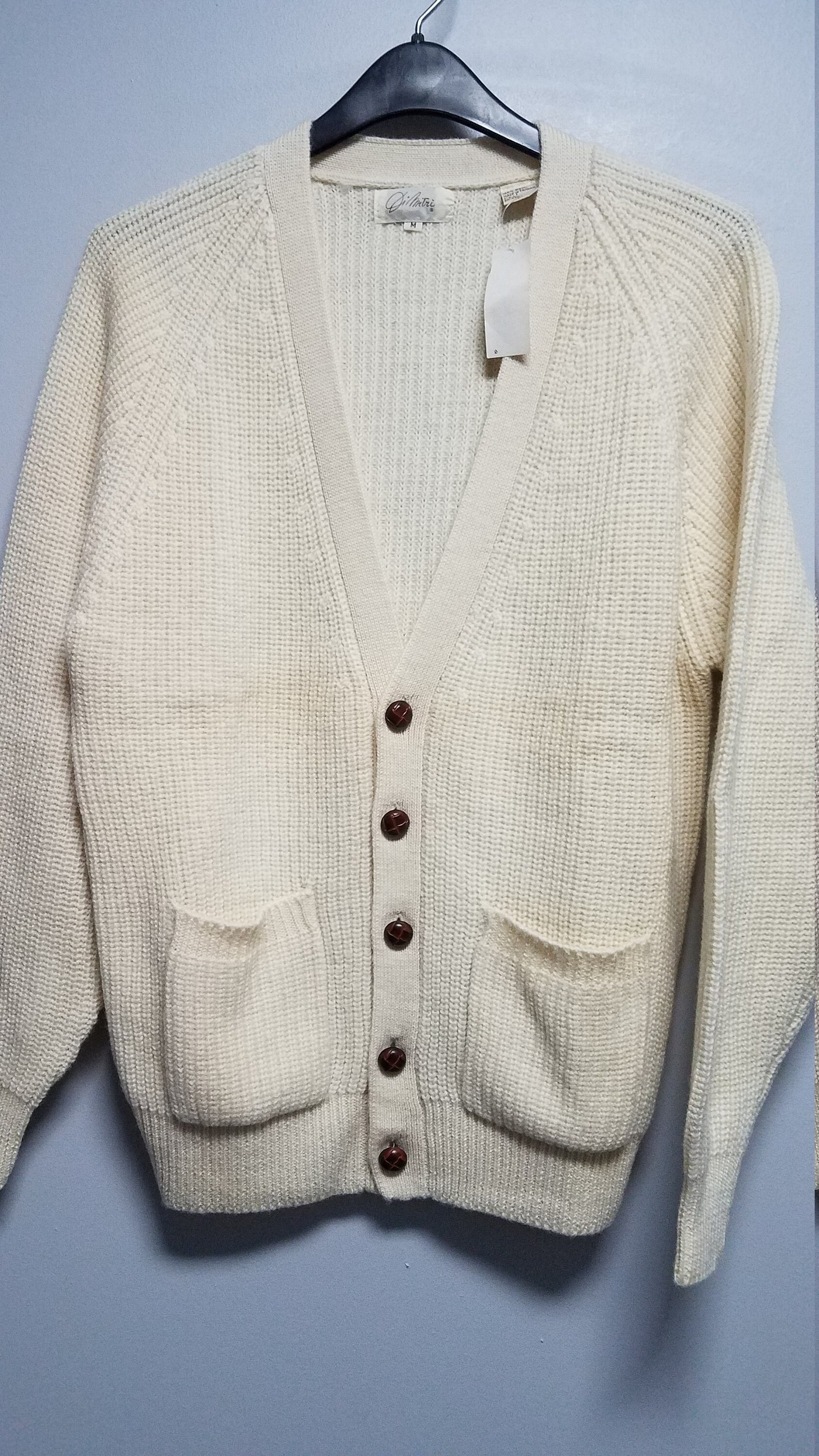 Vintage Button Down Sweater 70's by Ji Mi Tri NEVER WORN - Etsy