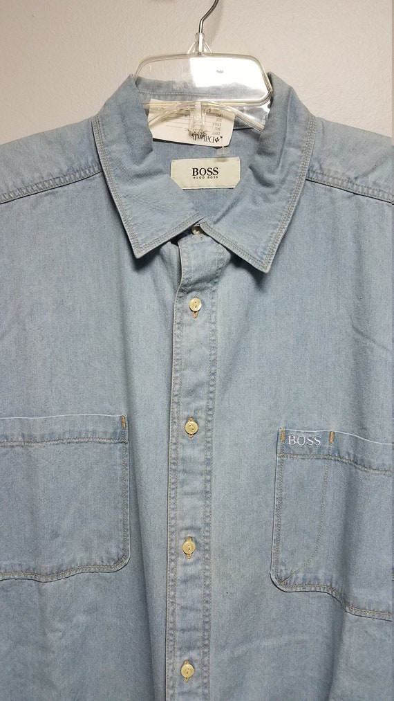 boss denim shirt