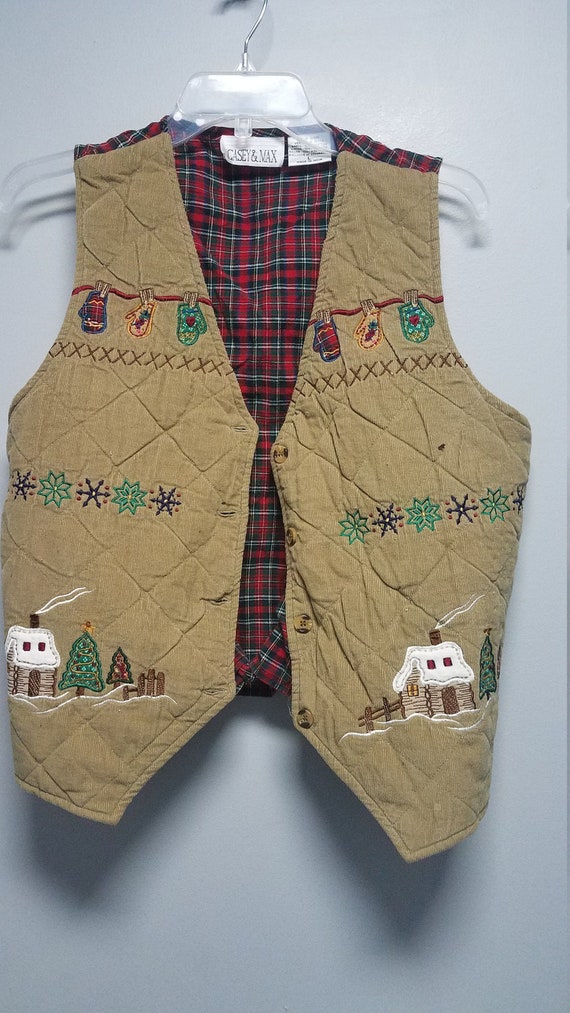 Vintage Womans Xmas Vest By CASEY & MAX From The 8