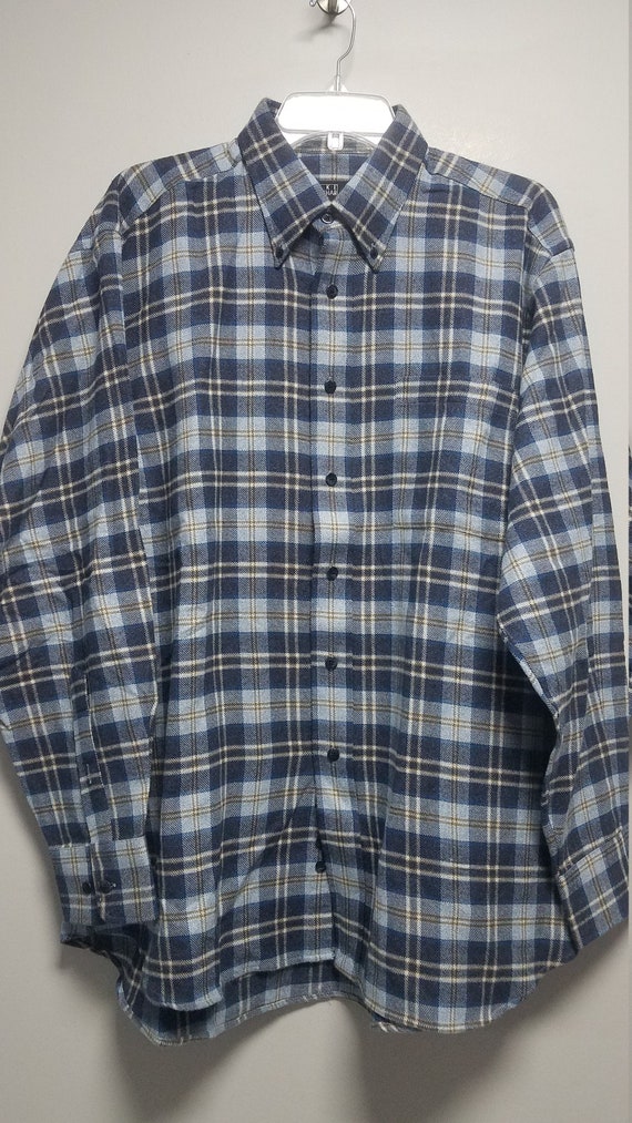 Vintage Flannel Shirt 90'S  By   I K E   BEHAR   N
