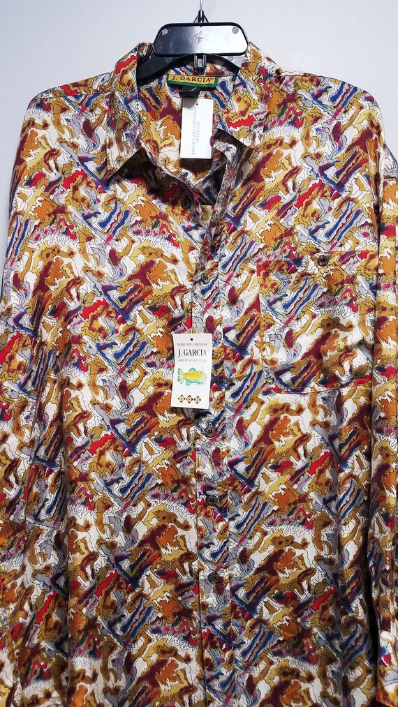 JERRY GARCIA.  EXTREMELY   Awesome  Silk Shirt   … - image 1