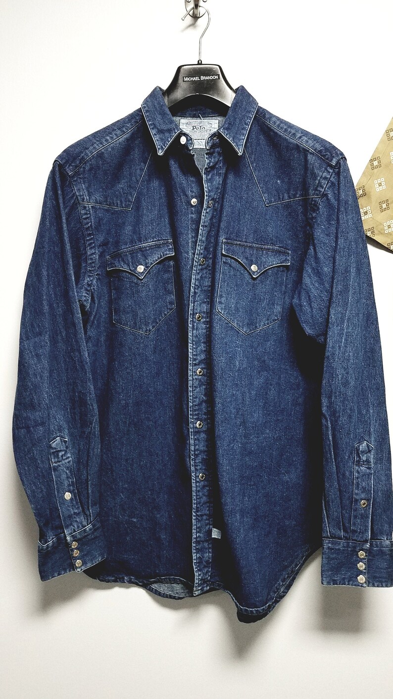 ralph lauren blue jean shirt