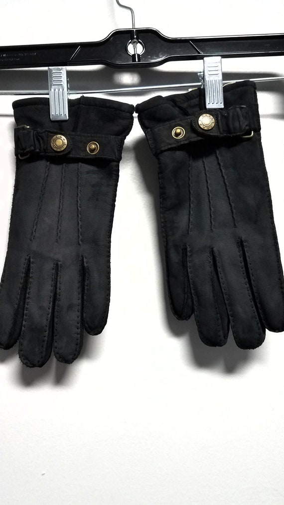 Vintage Suede Leather DRIVING Gloves 80's   by  PE