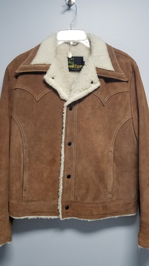 Extremely Nice Vintage Western Leather Coat  60's… - image 3