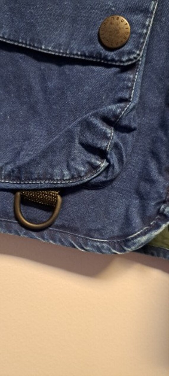 Classic Vintage Genuine Blue Denim Full Zip Vest … - image 9