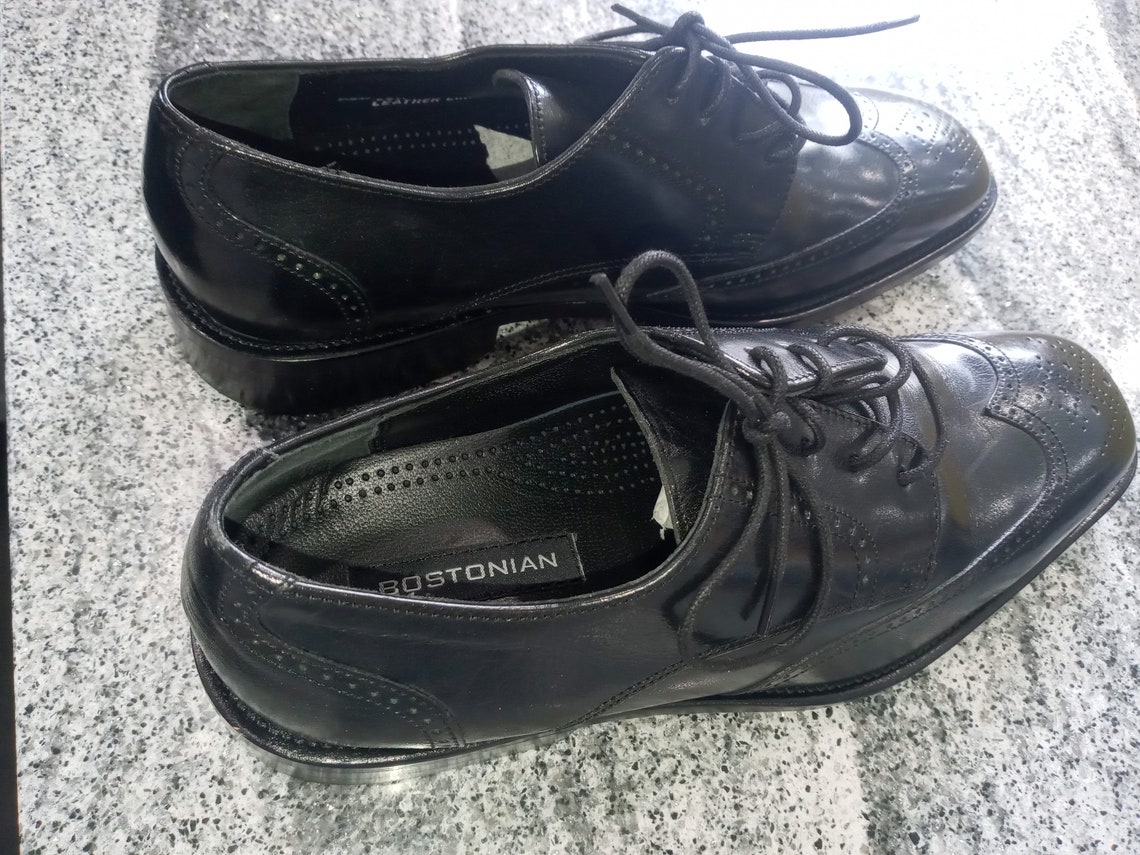 Vintage 80's Mens Dress Shoes by BOSTONIAN WINGTIPS Never Etsy