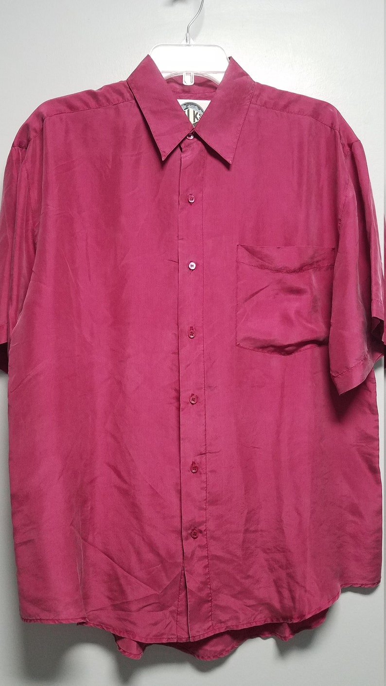 Awsome VINTAGE SILK Shirt 80'S by SILKS Top 10 Choice Etsy