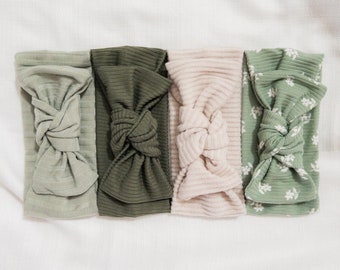 Ribbed Knit Baby Headband, Chunky Textured Infant Headwrap