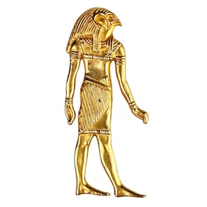 Chameau Et Chameau Metropolitan Museum Of Art MMA Vintage 1976 Egyptian Sky God Horus Falcon Treasures of Tutankhamun Exhibit Pendant