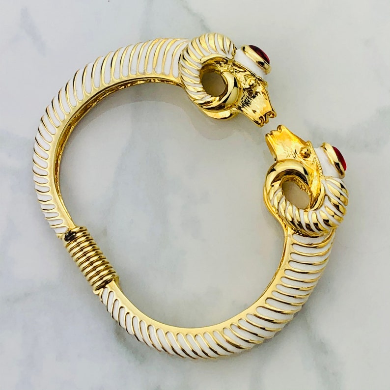 Bracelet Jonc En Os De Chameau Sur Laiton - Largeur 2,5 Cm, Diamètre Intérieur 6,5 Cm, Occasion