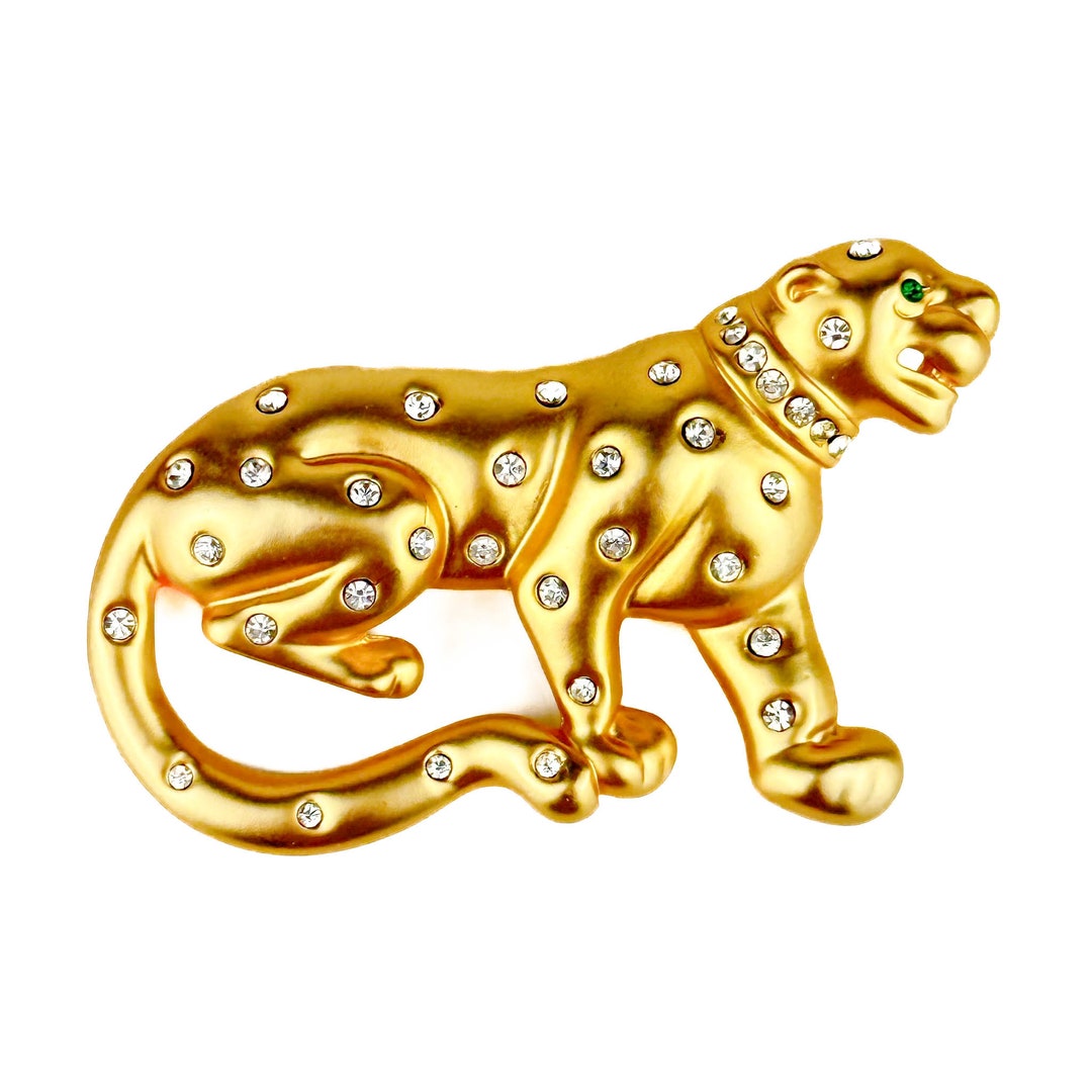 Broche Vintage Années 80 Plaqué Or Signée Sidney Carron - Dimensions 42 X 32 Mm, Couleur Argentée, Occasion