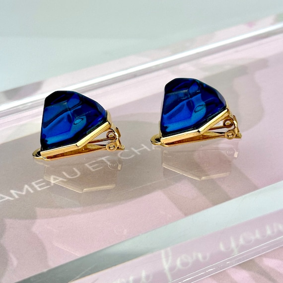 Chameau Et Chameau Essex Vintage 80s Sapphire Blu… - image 1