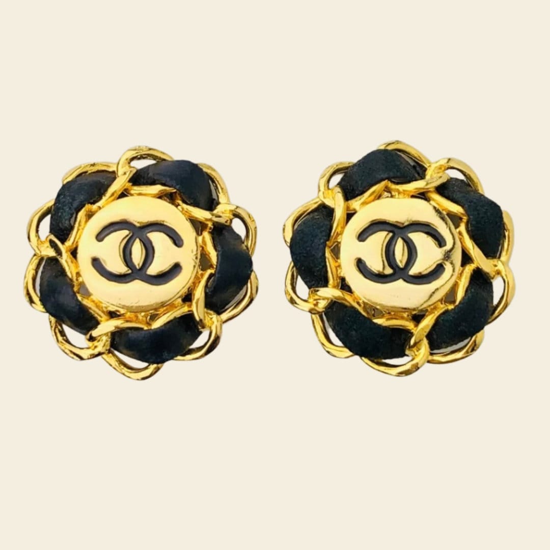 Double C Chanel Earrings Etsy Canada