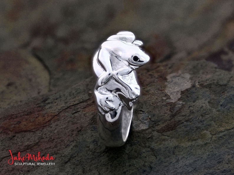 Frog Ring Sterling Silver Frog Ring Lucky Frog Ring Frog Etsy Australia