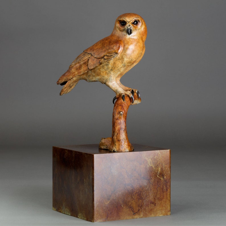 One of a kind 17quot; LIFE SIZE OWL bronze sculpture, Limited e One of a kind 17quot; LIFE SIZE OWL bronze sculpture, Limited e
