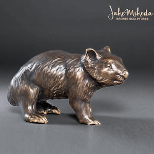 Escultura de bronze WOMBAT 4"/ 10 cm de comprimento