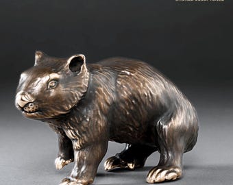 WOMBAT ブロンズ彫刻 長さ 5.3 インチ / 13.5 cm - Etsy 日本