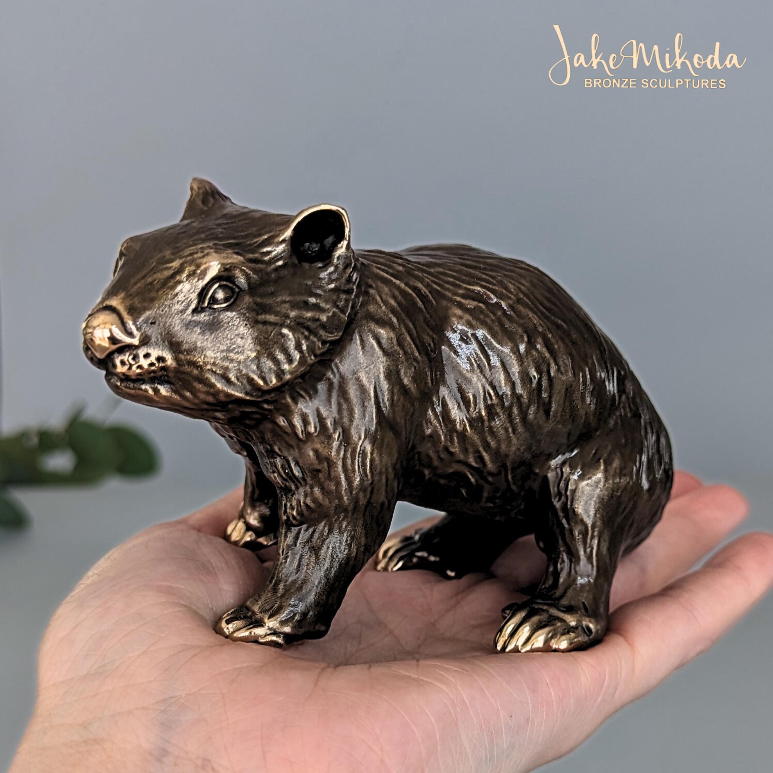 WOMBAT ブロンズ彫刻 長さ 5.3 インチ / 13.5 cm - Etsy 日本