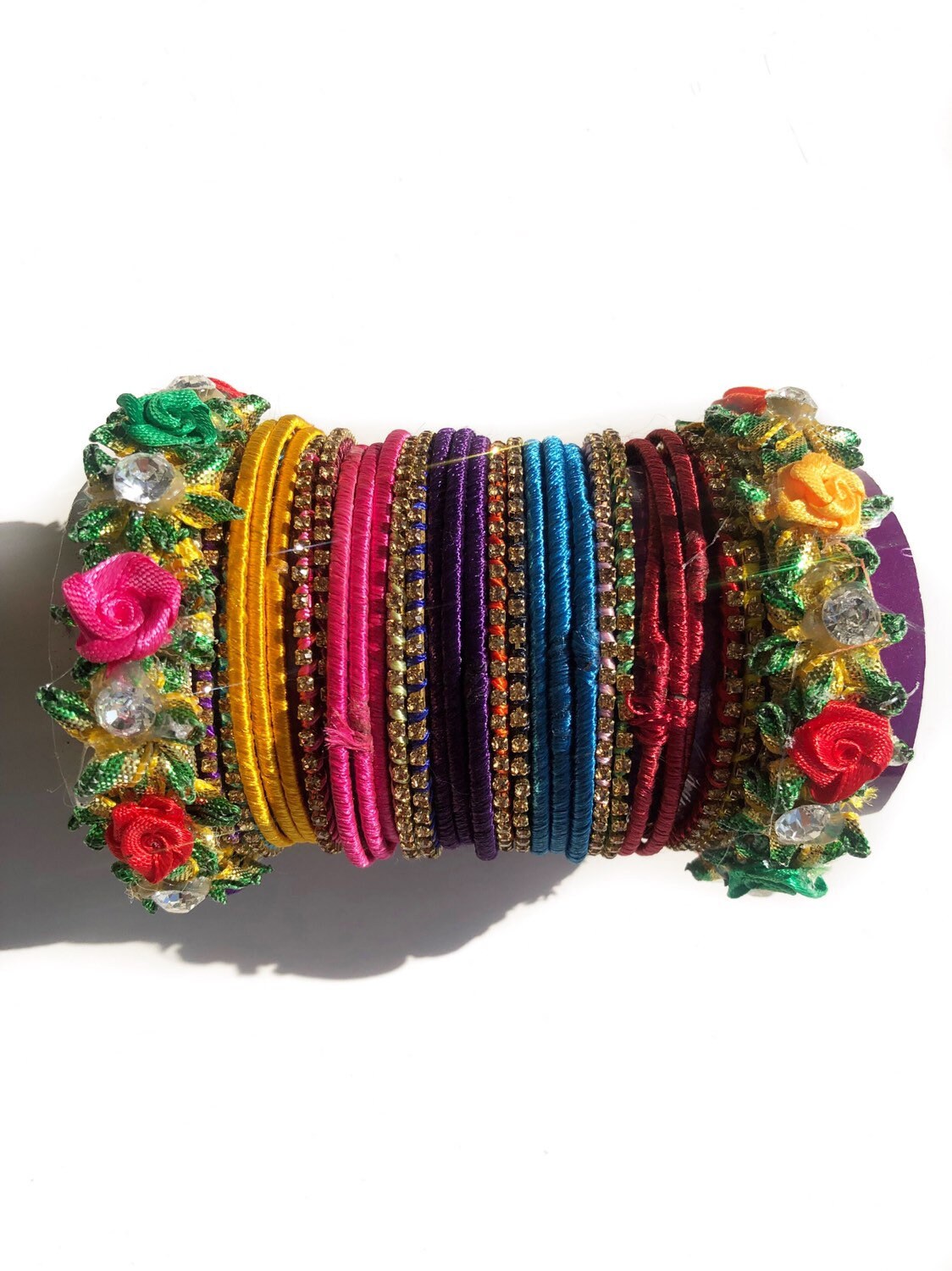 COLORFUL FLOWER BANGLES **free Shipping!** - Etsy